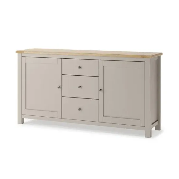 Wide Sideboard with Storage - Stone