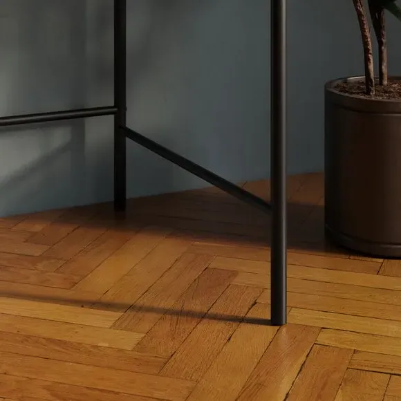 Wide Storage Desk with Drawers - Walnut, Wood