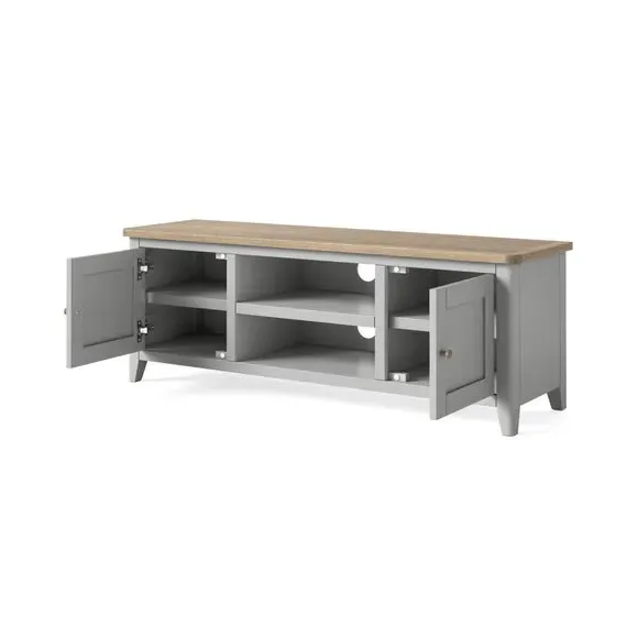 Wide TV Stand for 55" TVs - Grey, Wood