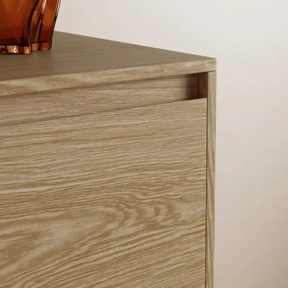Wide TV Unit with Storage - Light Oak, Wood