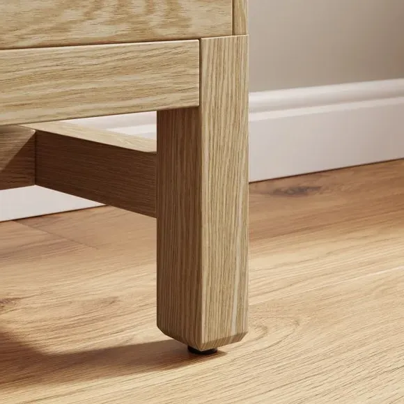 Wide TV Unit with Storage - Light Oak, Wood