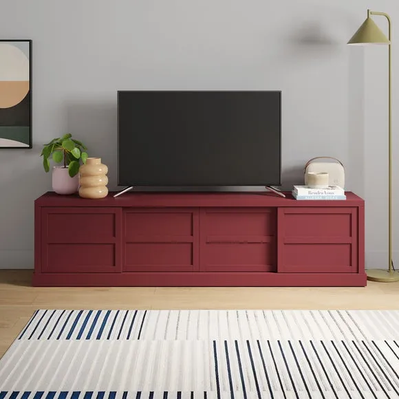 Wide TV Unit with Storage - Mulberry image