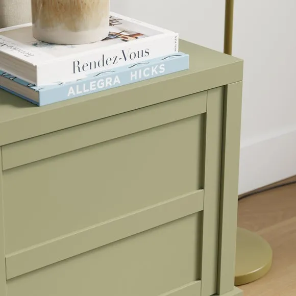 Wide TV Unit with Storage - Olive