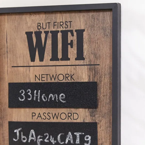WiFi Plaque with Blackboard - Black