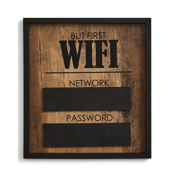 WiFi Plaque with Blackboard - Black