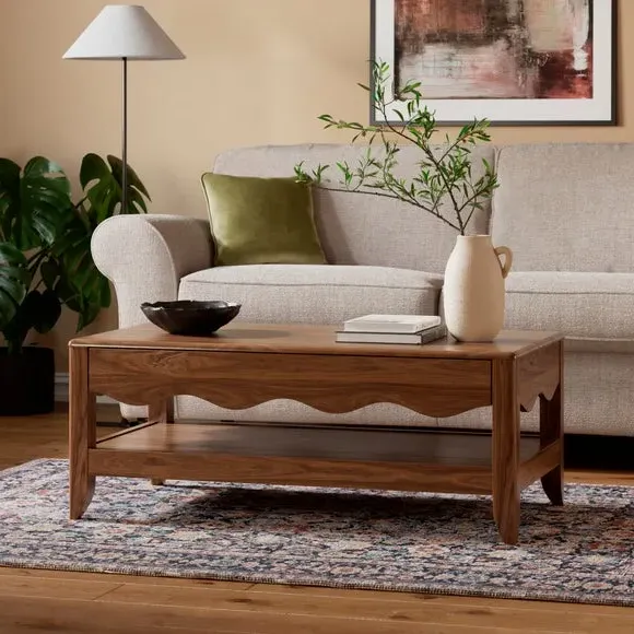 Wiggle Coffee Table with Drawer - Walnut, Wood image