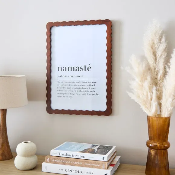 Wiggle Photo Frame - Brown, Mango Wood