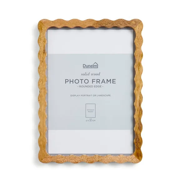 Wiggle Photo Frame - Natural, Mango Wood