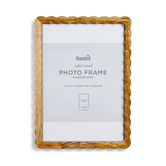 Wiggle Photo Frame - Natural, Mango Wood