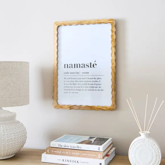 Wiggle Photo Frame - Natural, Mango Wood