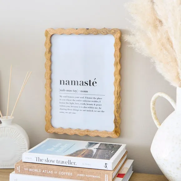 Wiggle Photo Frame - Natural, Mango Wood