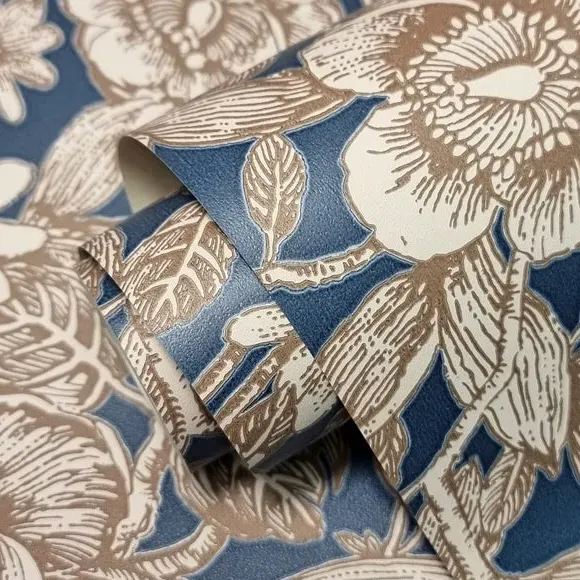 Wild Garden Wallpaper - Navy