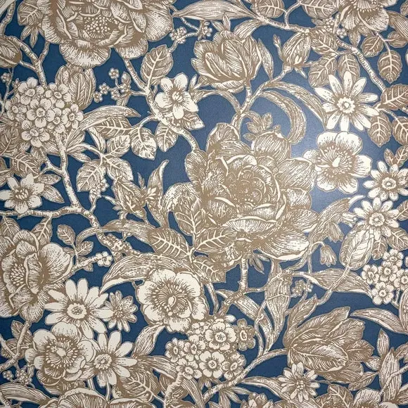 Wild Garden Wallpaper - Navy
