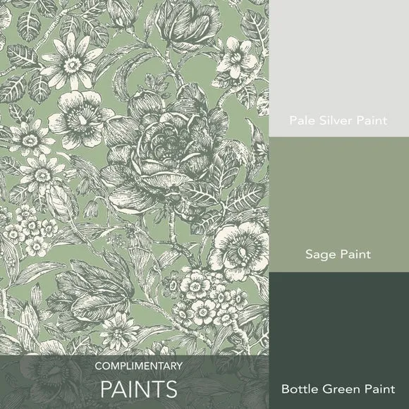 Wild Garden Wallpaper - Sage
