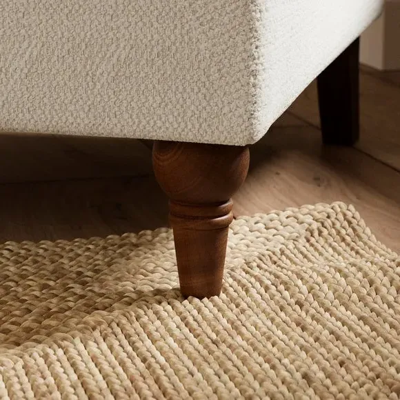 Wing Back Armchair - Ivory, Chenille