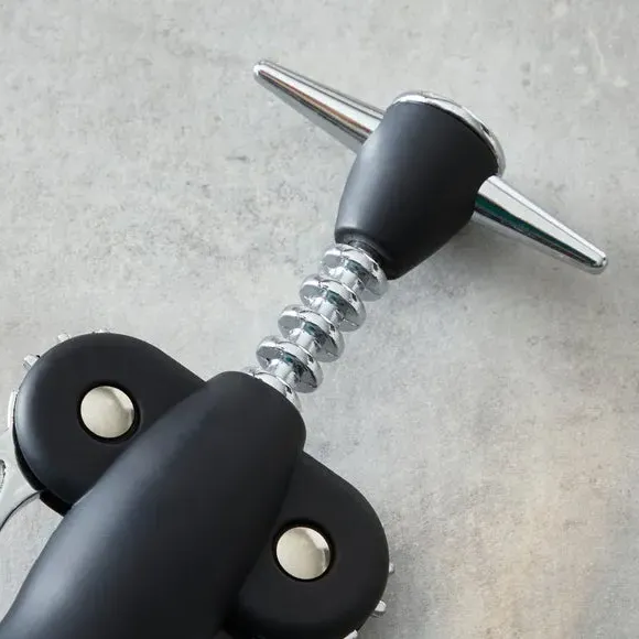 Wing Corkscrew - Black, Zinc Alloy