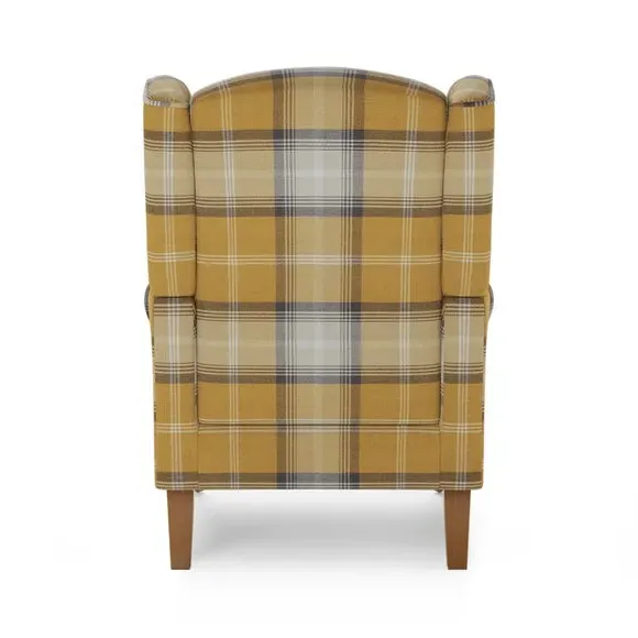 Wingback Armchair with Pocket Springs - Gold