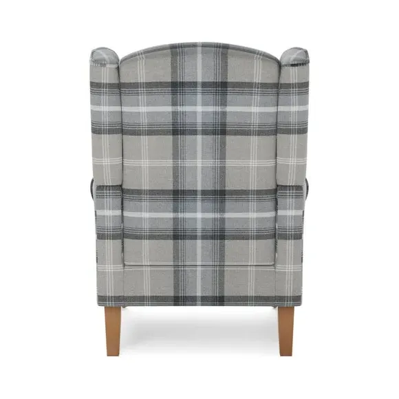 Wingback Armchair with Pocket Springs - Grey