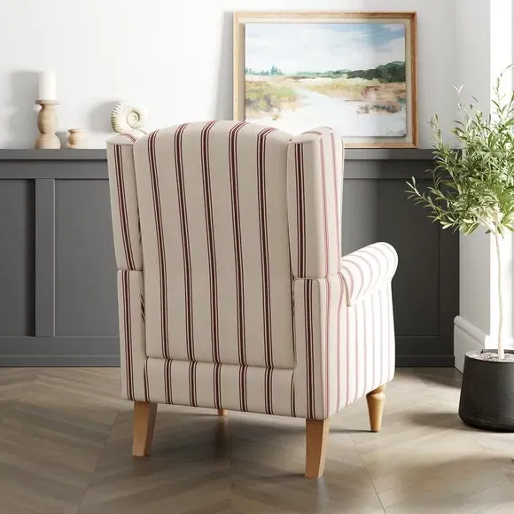 Wingback Armchair with Pocket Springs - Mulberry