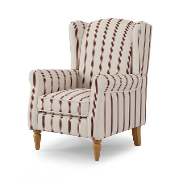 Wingback Armchair with Pocket Springs - Mulberry
