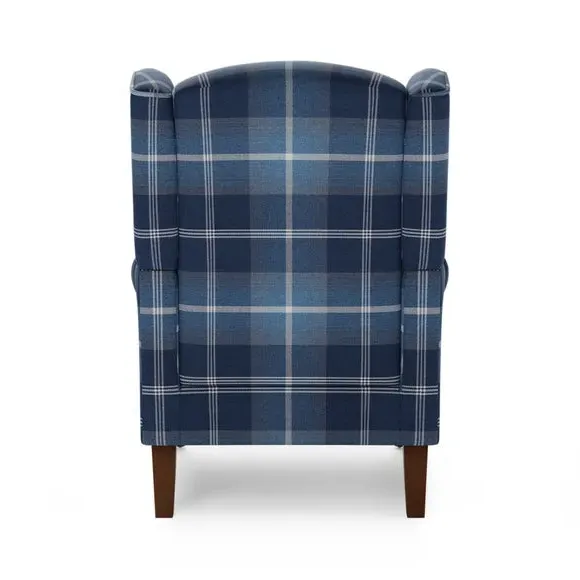 Wingback Armchair with Pocket Springs - Navy