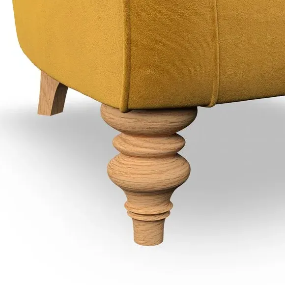 Wingback Armchair with Scalloped Back - Amber