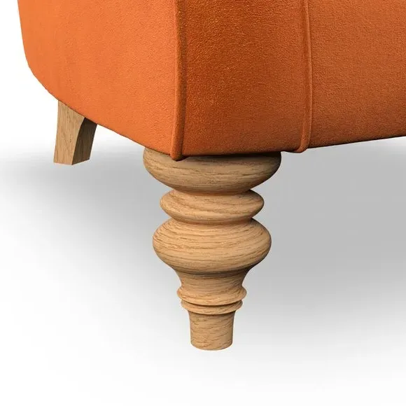 Wingback Armchair with Scalloped Back - Ginger