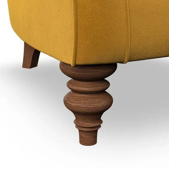 Wingback Armchair with Scalloped Back - Gold