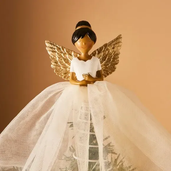 Winged Fairy Tree Topper - Gold, Resin