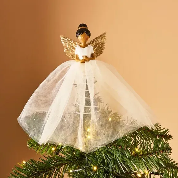 Winged Fairy Tree Topper - Gold, Resin