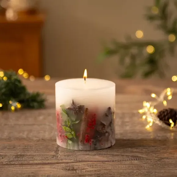 Winter Berries Inclusion Candle - White image