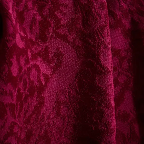 Winter Forest Tea Towel - Burgundy, Cotton