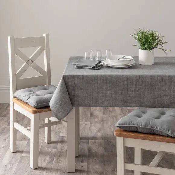 Wipe Clean Tablecloth - Charcoal, Cotton image