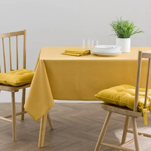 Wipe Clean Tablecloth - Ochre, Cotton image