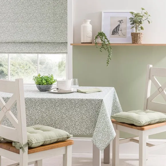 Wipe Clean Tablecloth - Sage, Cotton