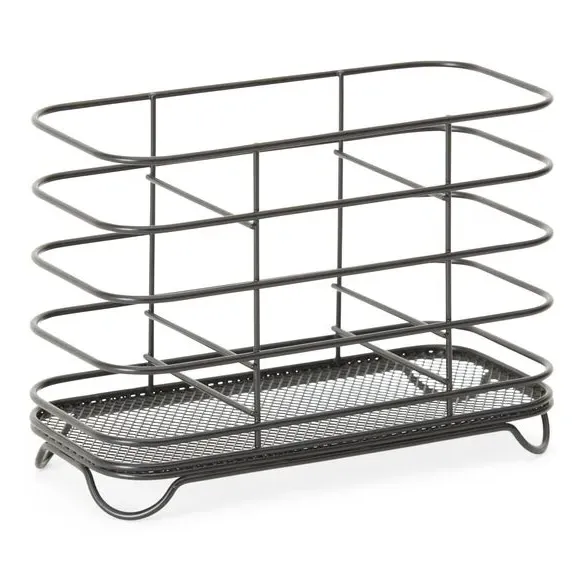 Wire Cutlery Holder - Black, Metal
