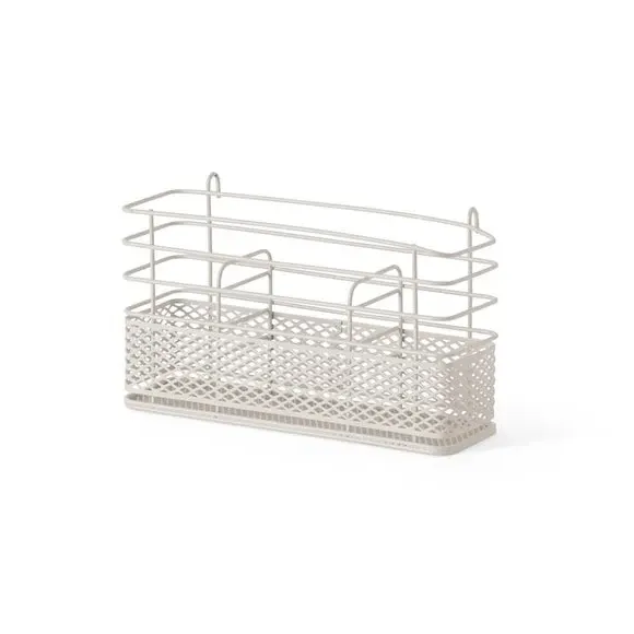 Wire Cutlery Holder - Cream, Metal
