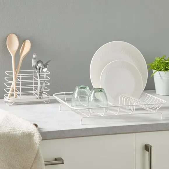 Wire Cutlery Holder - Cream, Metal image