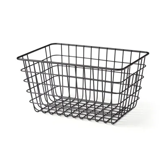 Wire Storage Basket - Black, Metal