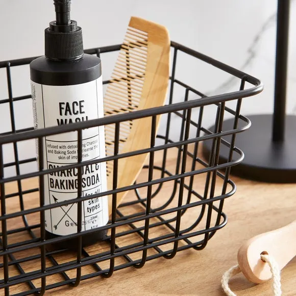 Wire Storage Basket - Black, Metal
