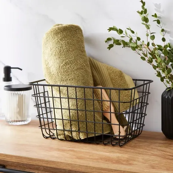 Wire Storage Basket - Black, Metal