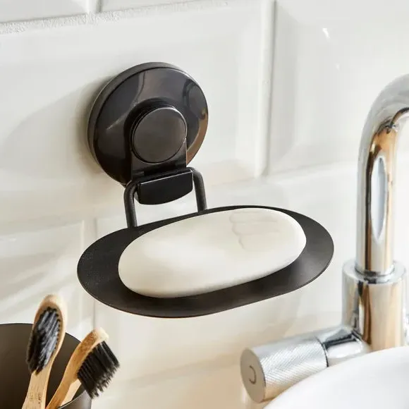 Wire Suction Soap Dish - Black image