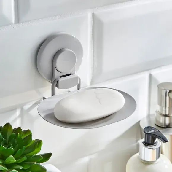 Wire Suction Soap Dish - Grey