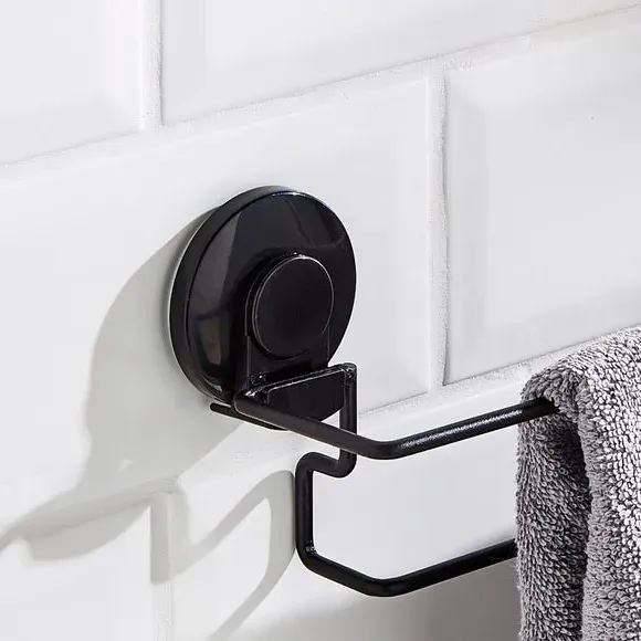 Wire Suction Towel Rail - Black