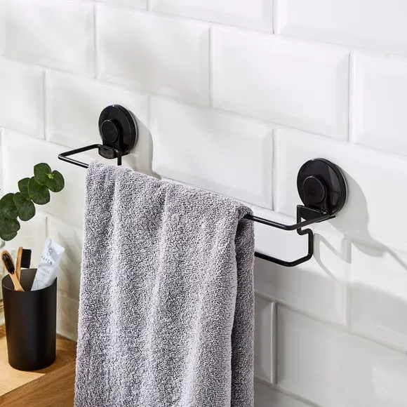 Wire Suction Towel Rail - Black image