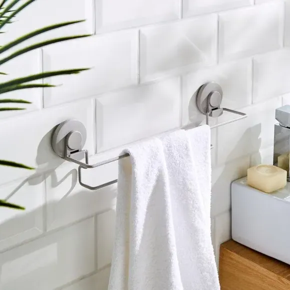 Wire Suction Towel Rail - Grey