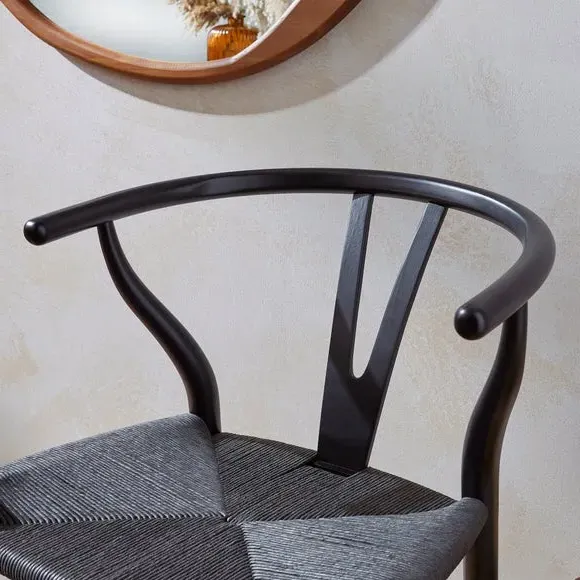 Wishbone Dining Chair - Black, Beech Wood