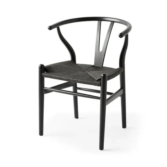 Wishbone Dining Chair - Black, Beech Wood