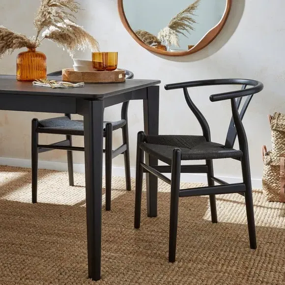 Wishbone Dining Chair - Black, Beech Wood image