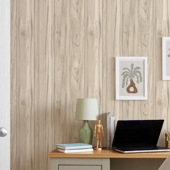 Wood Grain Wallpaper - Natural, Matte Finish